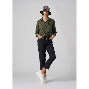 Madly Sweetly: Wistful shirt palm green