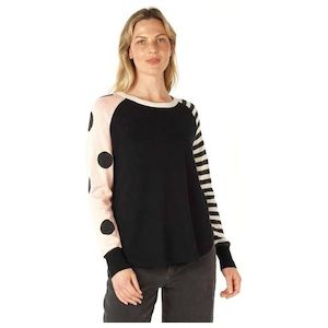 New Arrivals: Spot + Stripe Crew black