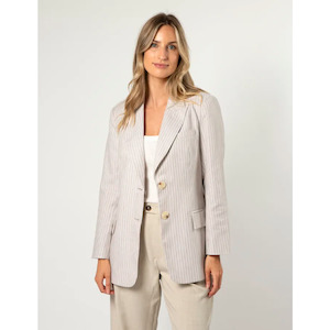 Jackets: Bala Jacket Tea Stripe