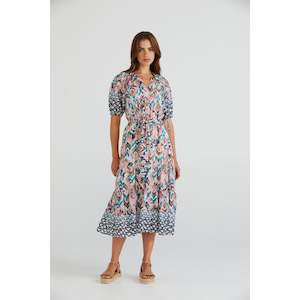 Lania: Madras Dress ink