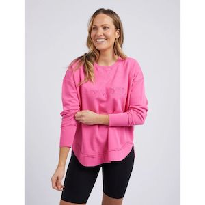 Sweatshirts: Simplified crew bright pink