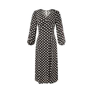 Sabrina white polka dot