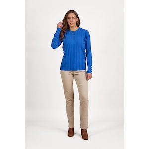 Round neck electric blue