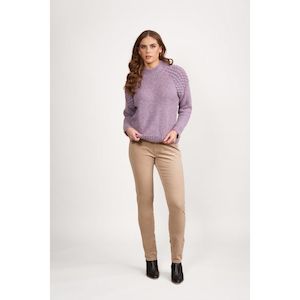 Bobble detail sweater Grape