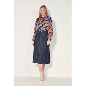 stevie jean skirt dark denim