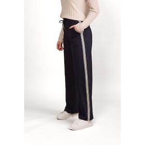 Vassalli: Wide leg full length pull on with side stripe detail
