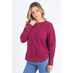 Sweatshirts: Delilah crew berry