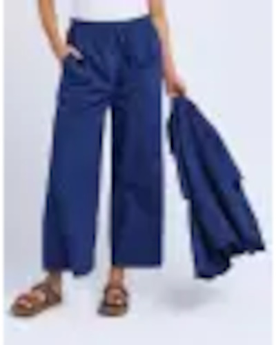 Elm Clothing: Odette brodierie pant blue depth