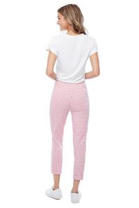 Blush Gigham crop pant