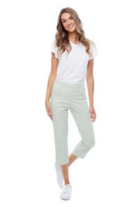 Honeydew gingham pant