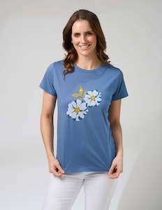 classic tee denim monets garden