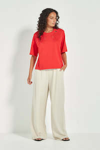 Verge: Artisan top poppy