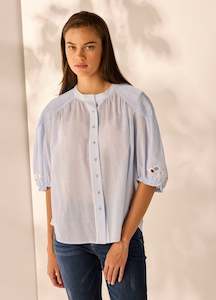 Capri shirt sky stripe