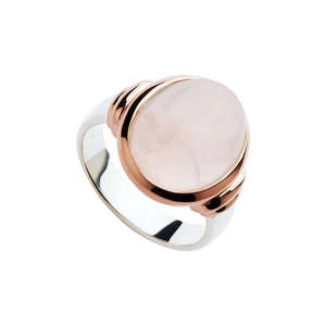 Najo Alba Two Tone Rose Quartz Ring #25144