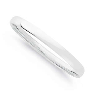 Bracelets: Sterling Silver Solid Comfort Bangle #19782