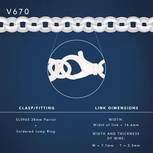 Sterling Silver 15mm Round Belcher Chain Bracelet #22686