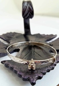 Bracelets: Sterling Silver Childs Expanding Bracelet with Bear #25420