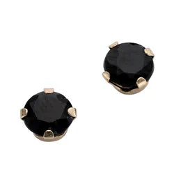 Earrings: 9ct Yellow Gold 5mm Sapphire Studs #24821
