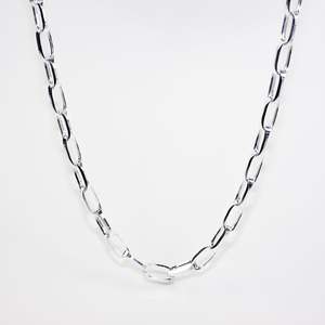 Chains: Sterling Silver Diamond Cut Oval Fancy Link Chain #25396