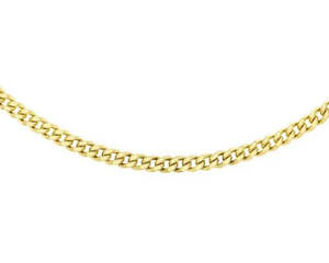 Chains: 9ct Yellow Gold Solid Diamond Cut Curb 60cm Chain #25160