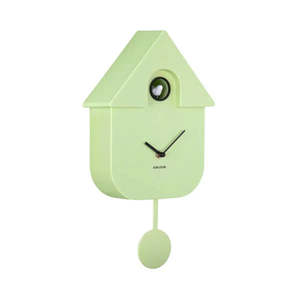 Clocks: Karlsson Modern Cuckoo Clock - Soft Green #