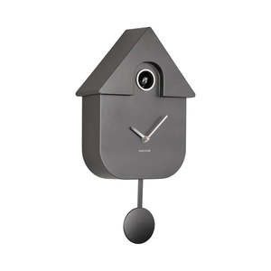 Karlsson Modern Cuckoo Clock - Metallic Dark Grey #25471