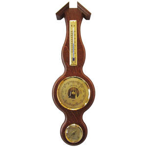 Barometers: Fischer Traditional Weather Station Walnut #