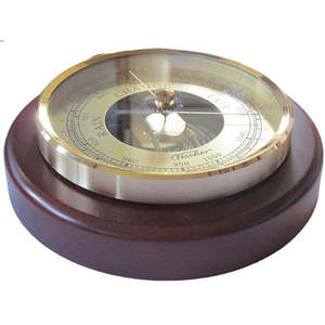 Barometers: Fischer Classic Barometer Walnut & Brass #
