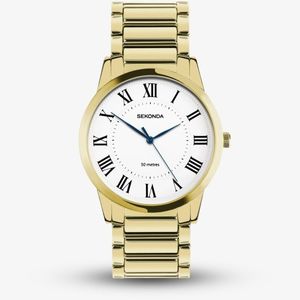 Watches: Sekonda Mens Beaumont Gold Plated Watch #25614