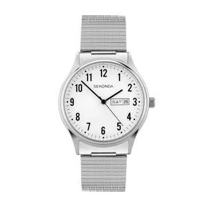 Watches: Sekonda Stainless Steel Womens Watch White Dial Silver Band 36mm #25611