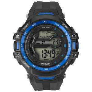 Watches: Sekonda Digital Sport Black and Blue Men's Watch #25597