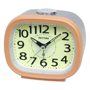 Clocks: Rhythm Alarm Clock – Glow Dial Orange #25628
