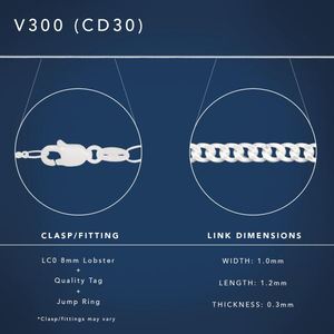 Chains: Sterling Silver Diamond Cut Curb Link Chain #25645