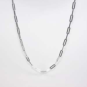 Sterling Silver Medium Paperclip Link Chain #24993 #24994