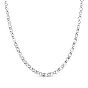 Chains: Sterling Silver 60cm Round Belcher Medium Weight Chain #23571