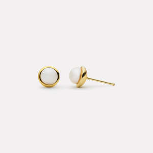 Earrings: Najo Moonbeam Pearl Stud Gold Plated Earrings #25683