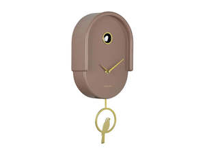 Karlsson Tweet Clock - Mocha Brown #25675