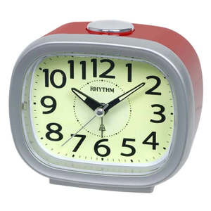 Rhythm Alarm Clock Glow Red Dial #25720