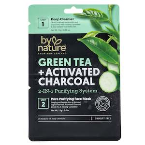 Masks: Green Tea + Activated Charcoal Two Step Mask Kit