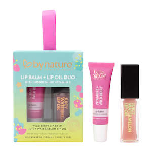 Products: Wild Berry Lip Balm + Juicy Watermelon Lip Oil Duo