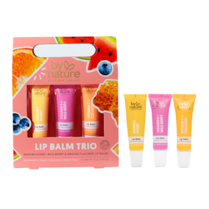 Lip Balm Trio - Manuka Honey, Wild Berry & Orange