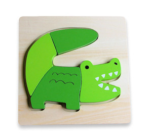 Chunky Puzzle - Crocodile chalk + cheese
