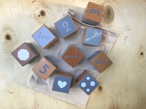 Products: Wooden Shape and Number Blocks chalk + cheese