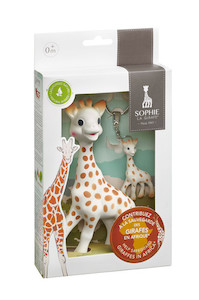 Products: SAVE THE GIRAFFES - Sophie la girafe ® and FREE keyring chalk + cheese