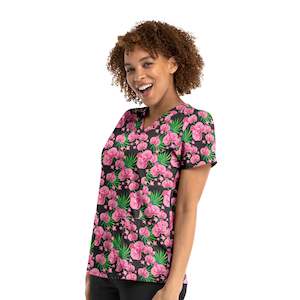 Scrub Top: PRINT TOP - OCDN (ORCHID NIGHTS)