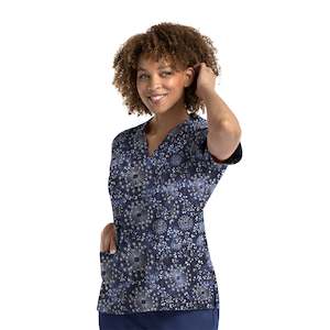 Scrub Top: PRINT TOP - SFLW (SUBTLE FLOWER)