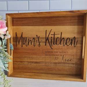 Laser Cut Wood Gifts: Kitchen Tray