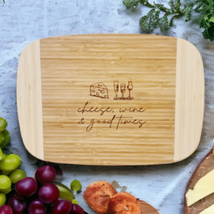 Fathers Day: Engraved Board - Cheese Wine and Good Times