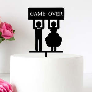 Weddings: Game Over Wedding Cake Topper - (4)
