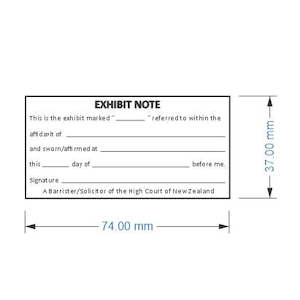 Custom Text Stamps: EXHIBIT NOTE Legal Stamp